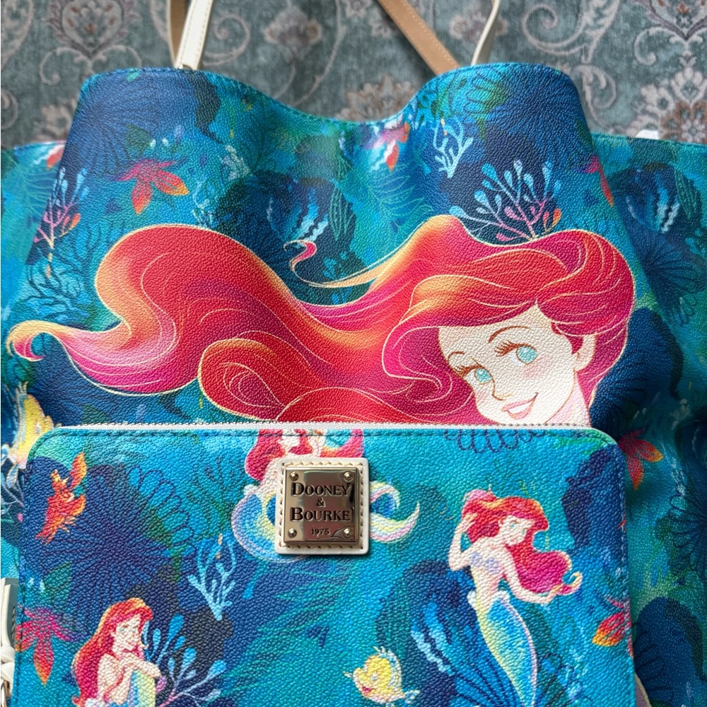 Ariel Disney Dooney & Bourke Tote Bag and Wallet Set - Picture 2 of 4